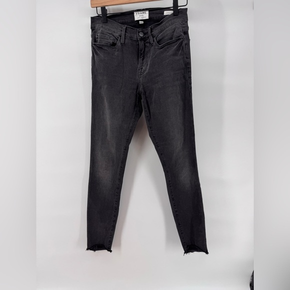 Frame Denim Denim - FRAME Le Skinny De Jeanne Distressed Gray Jeans